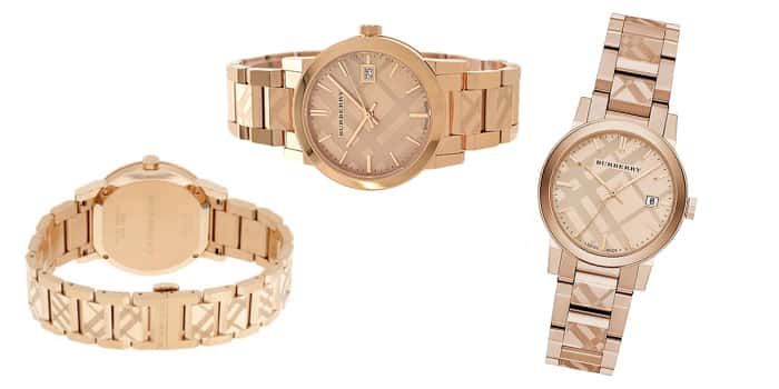 Đồng Hồ Burberry BU9146 dây kim loại màu vàng hồng cho nữ